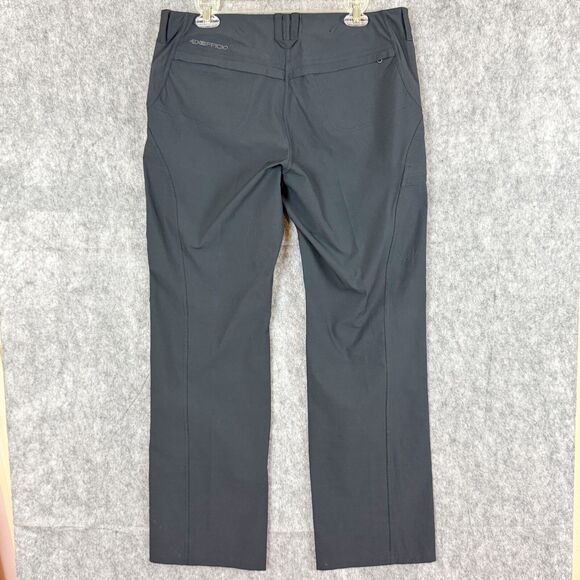 Exofficio Kukura Stretch Nylon Hiking Fishing Travel Pants UPF50 Women 12 Black - Picture 4 of 11